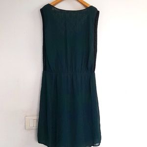 Bottle green embroidered dress, Kazo M